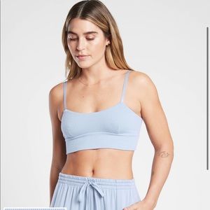 ATHLETA WELL RESTED RIB SLEEP BRA IN BLUE STAR NWT
